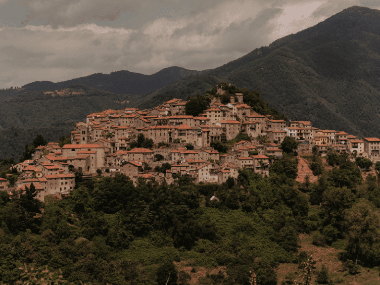 Blick auf die Stadt Toskana