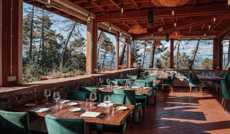 Terrasse Villa Cesi Resort & Spa mit Blick auf das Essen